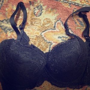 The Little Bra Company 30a black push-up bra XXS